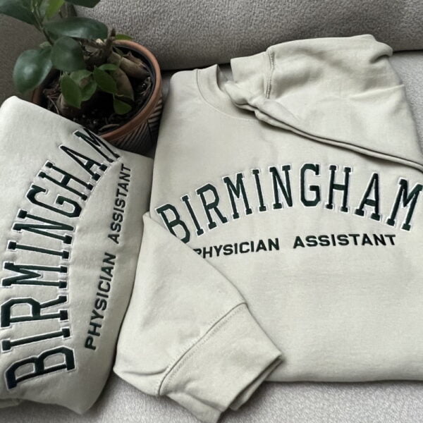 Custom filled athletic embroidered sweatshirt - Birmingham