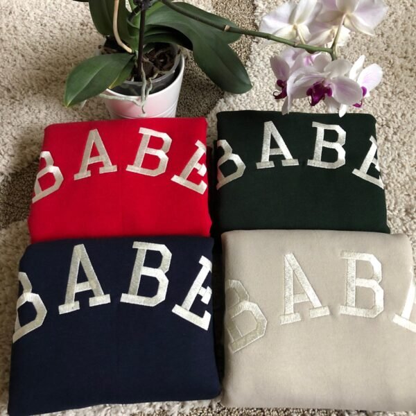 BABE Embroidered Crewneck Sweatshirt