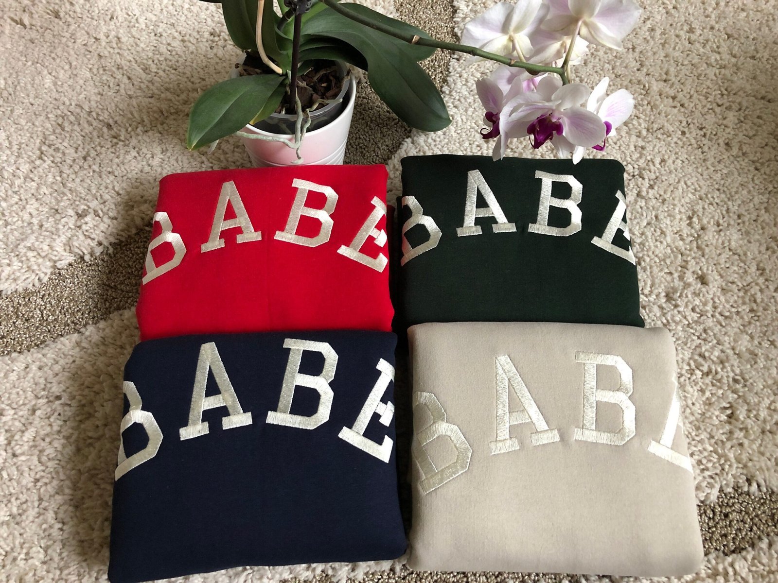 BABE Embroidered Crewneck Sweatshirt