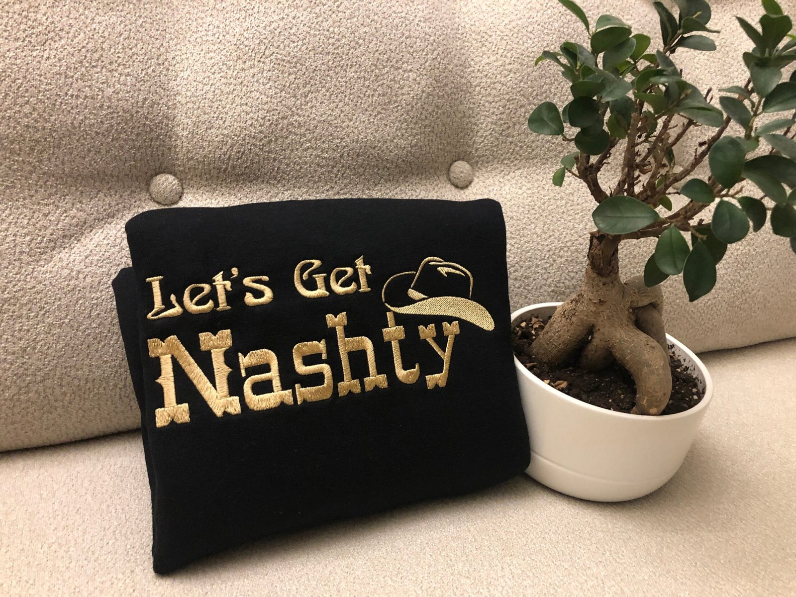 Let's Get Nashty Embroidered Crewneck - Image 2