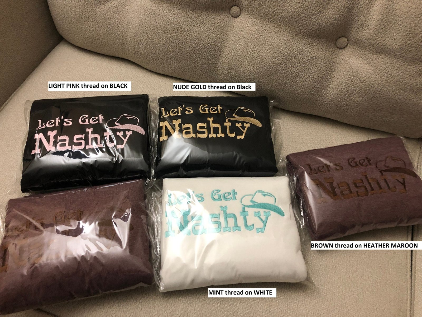Let's Get Nashty Embroidered Crewneck - Image 3