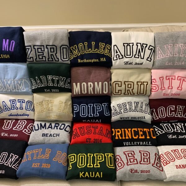 Custom Varsity Embroidered Sweatshirt