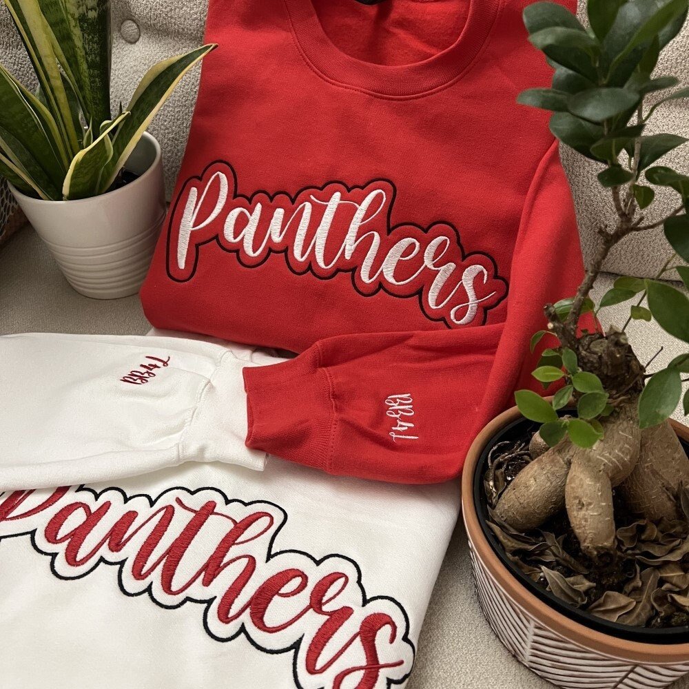 Custom Holiday Sweatshirt with Sleeve Embroidery - Image 2