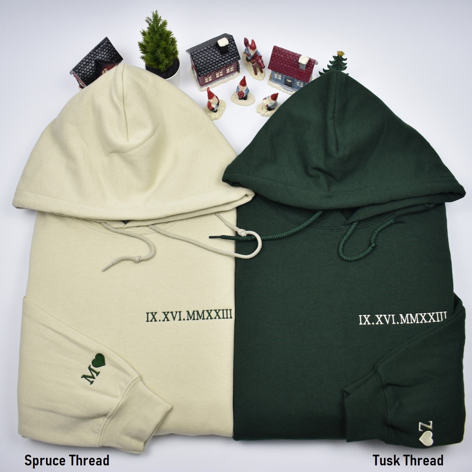 Custom Roman Numeral Date Sweatshirt with Sleeve Name - Image 5