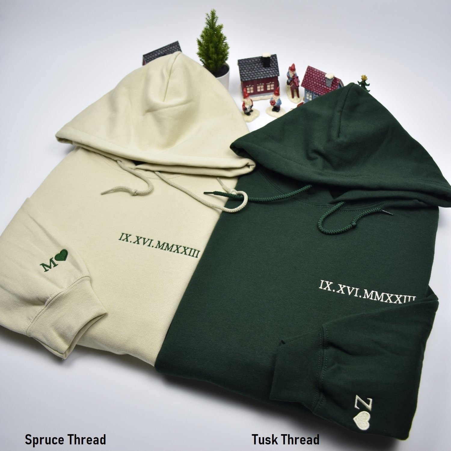Custom Roman Numeral Date Sweatshirt with Sleeve Name - Image 11