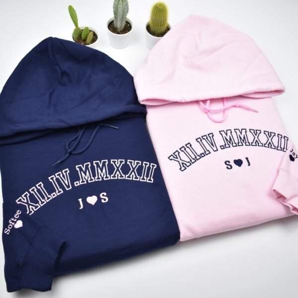 Custom Roman Numeral Couples Sweatshirt