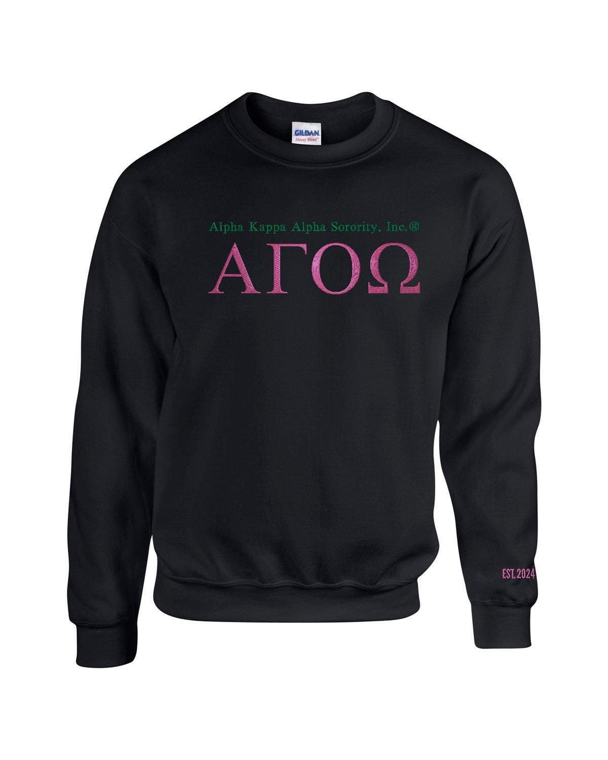 Alpha Gamma Omicron Omega Embroidered Sweatshirt & Tees